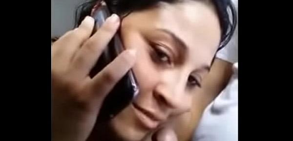  Indian lookalike latin wife cheating with driver while hubby on phone
